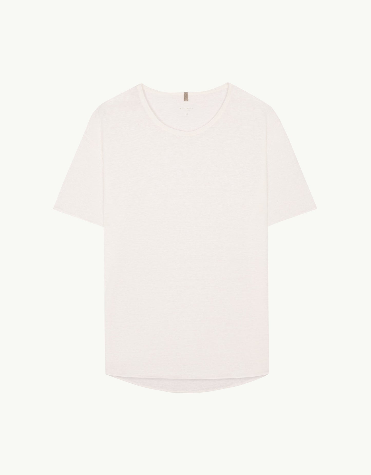 C-NECK LINEN BLANC