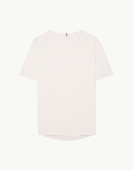 C-NECK LINEN BLANC