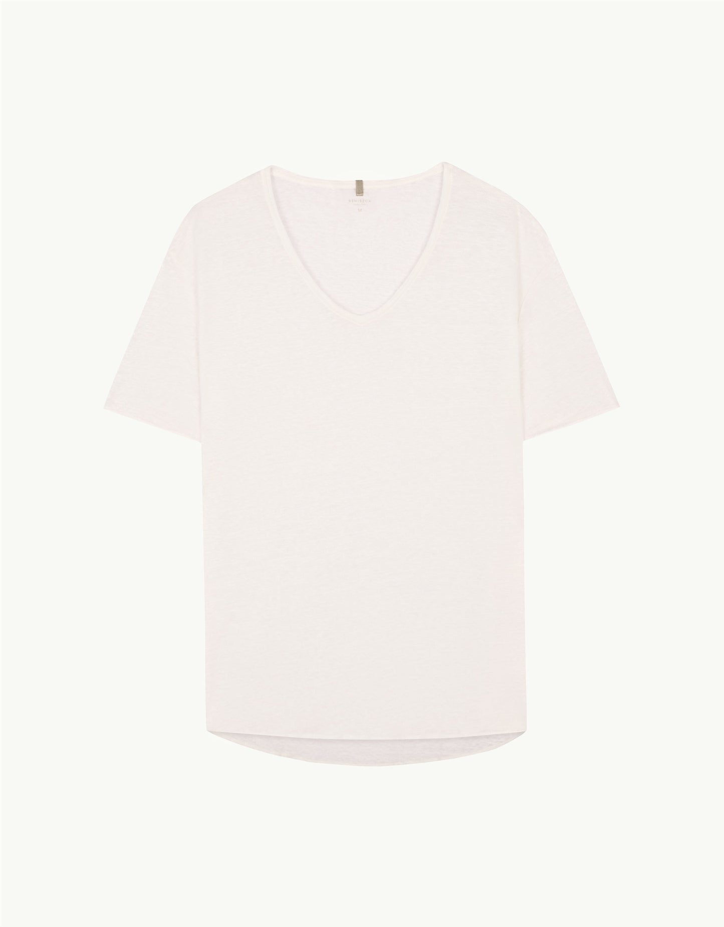 V-NECK LINEN BLANC
