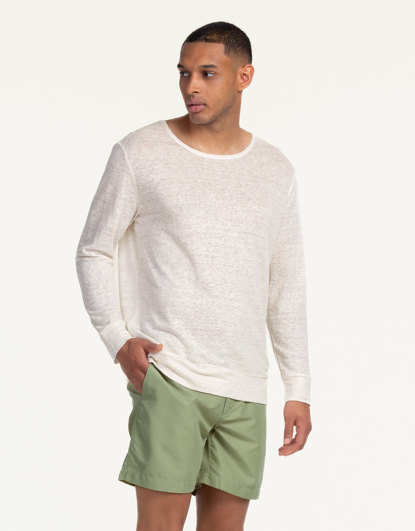 SWEATSHIRT LINEN BLANC