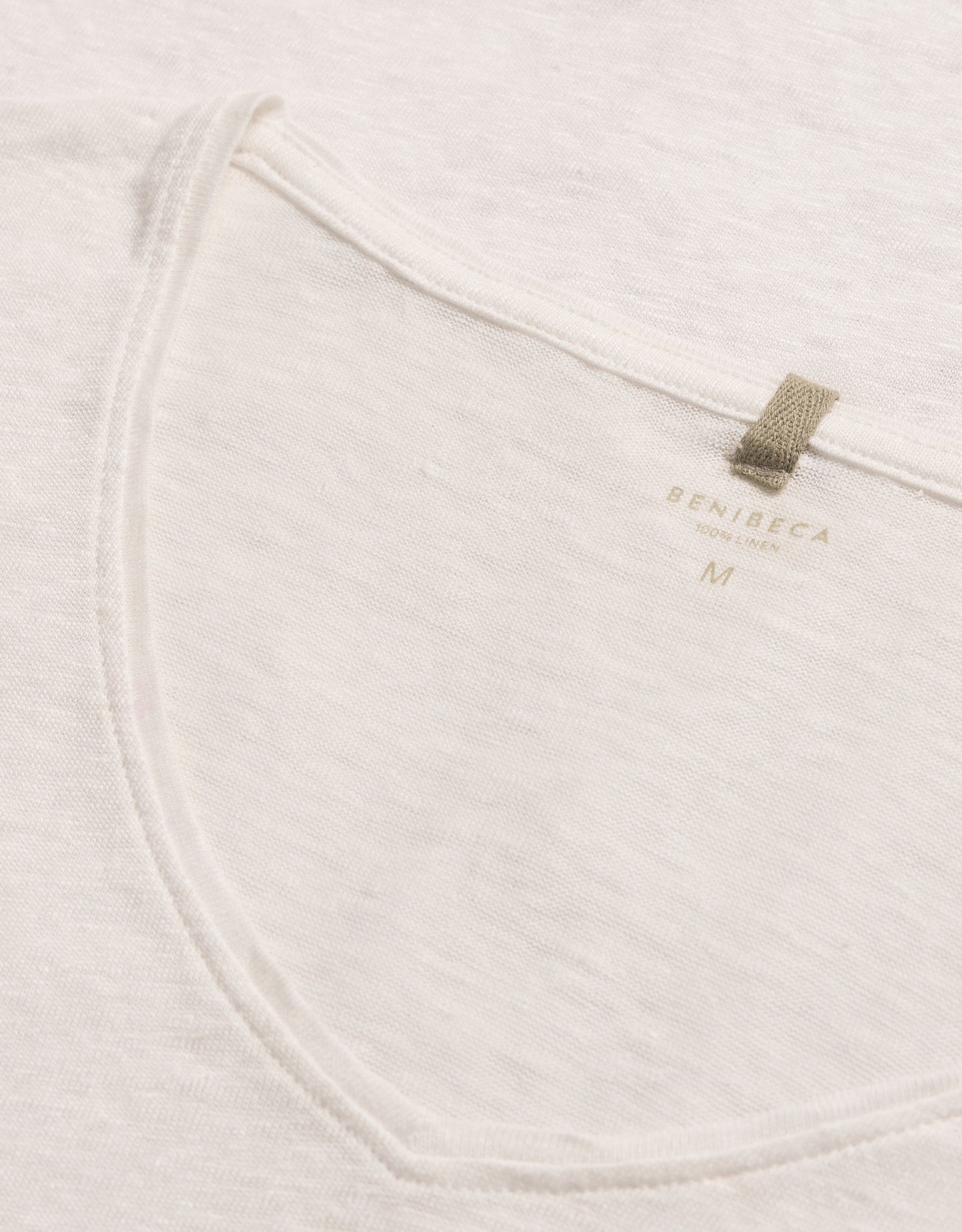 V-NECK LINEN BLANC